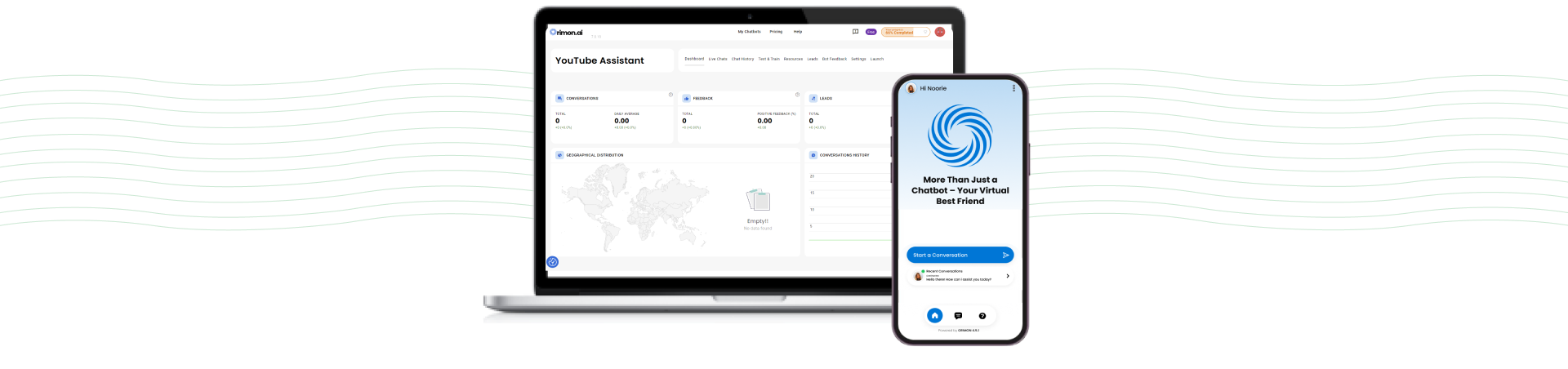Laptop and phone showing dashboard